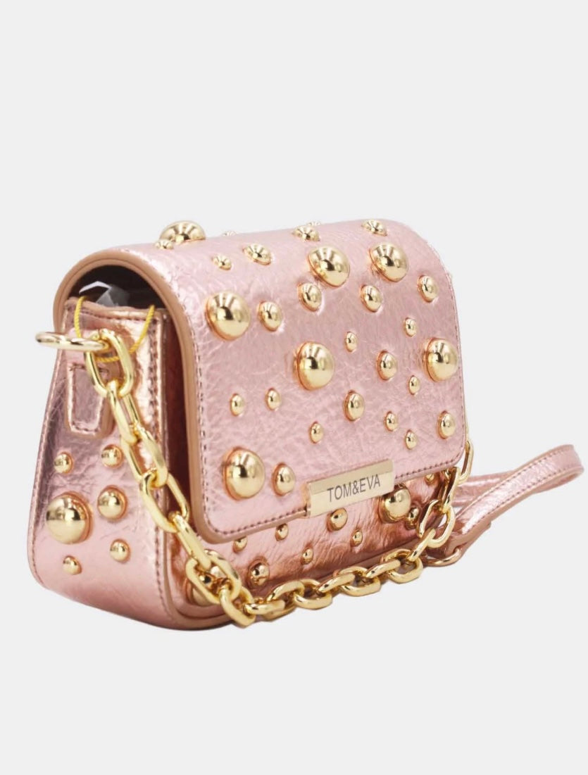 Bolsa metálica tachas