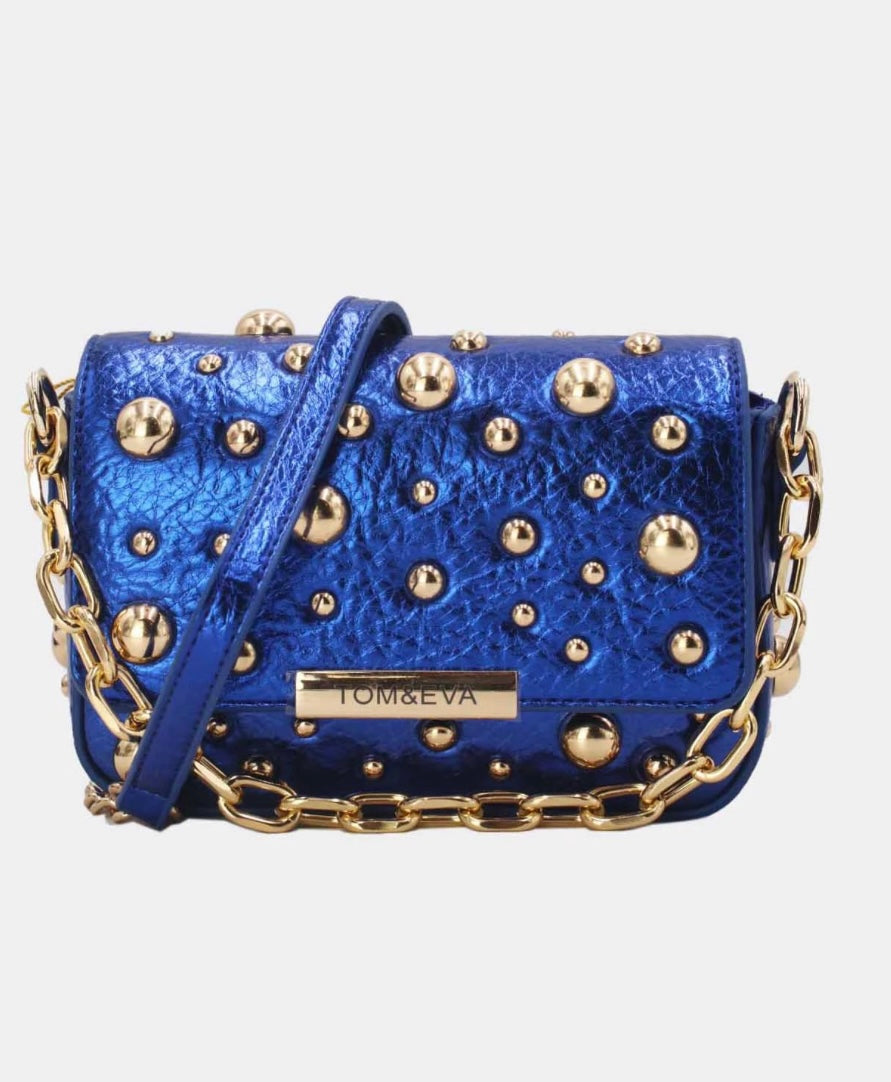 Bolsa metálica tachas