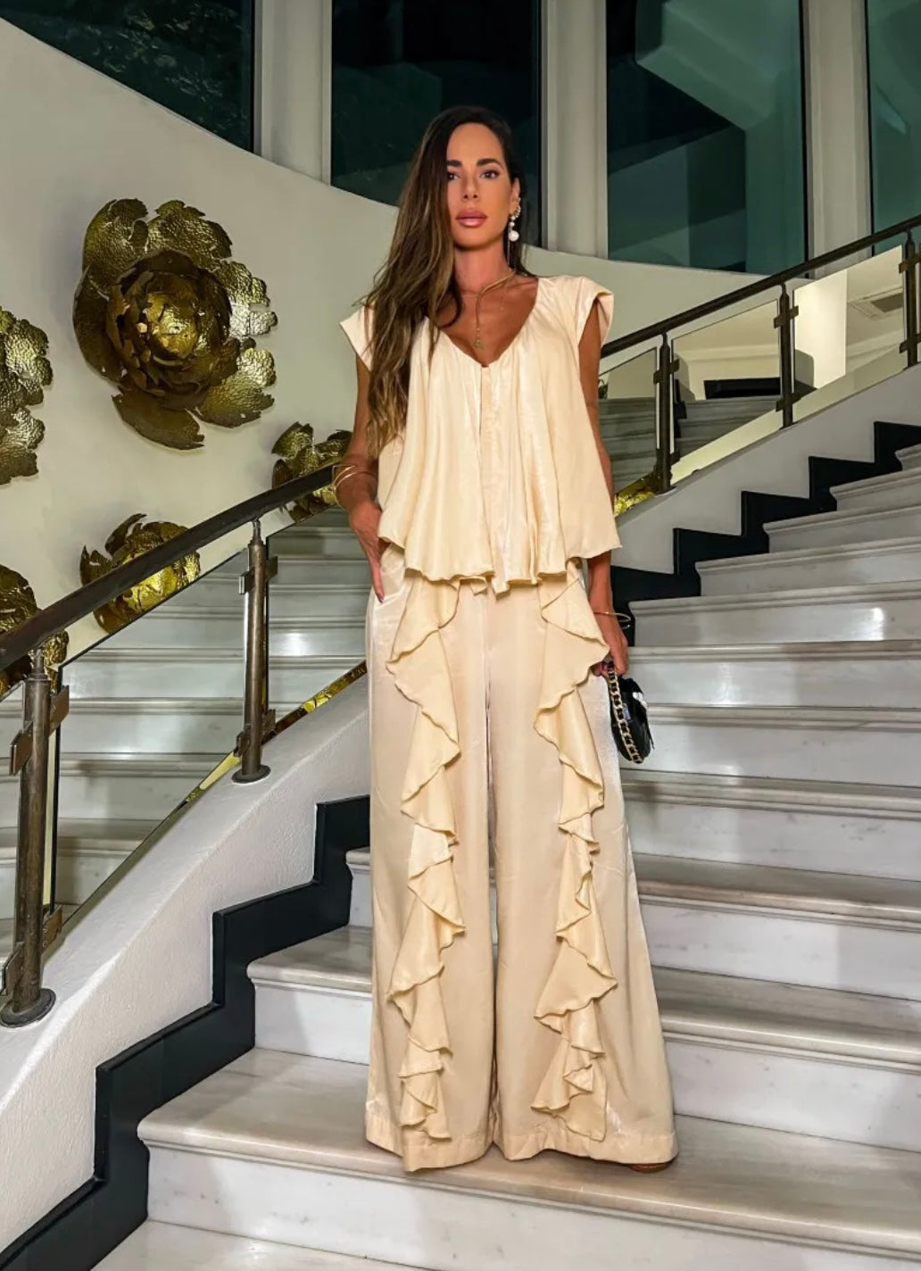 Jumpsuit areia dourada
