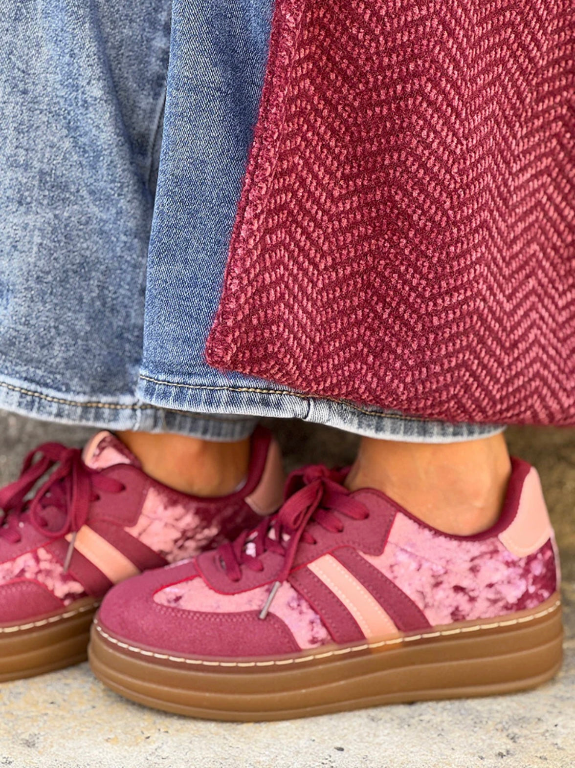 velvet sneakers