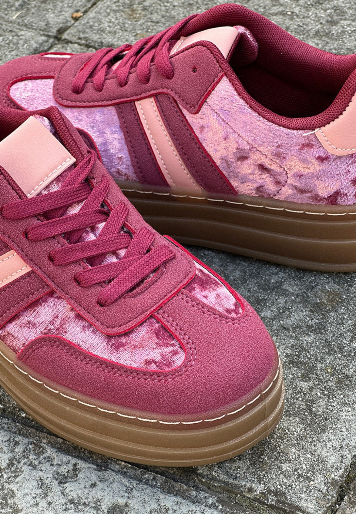 velvet sneakers