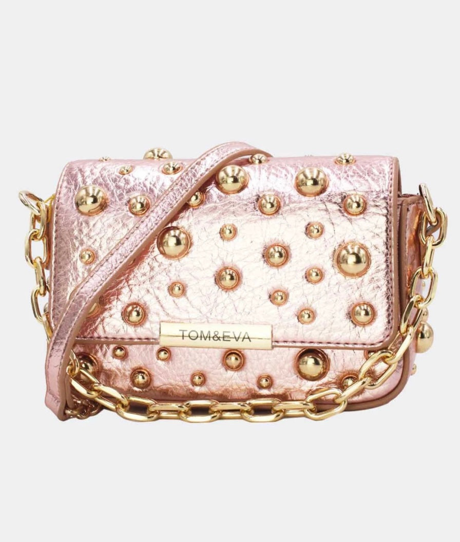 Bolsa metálica tachas