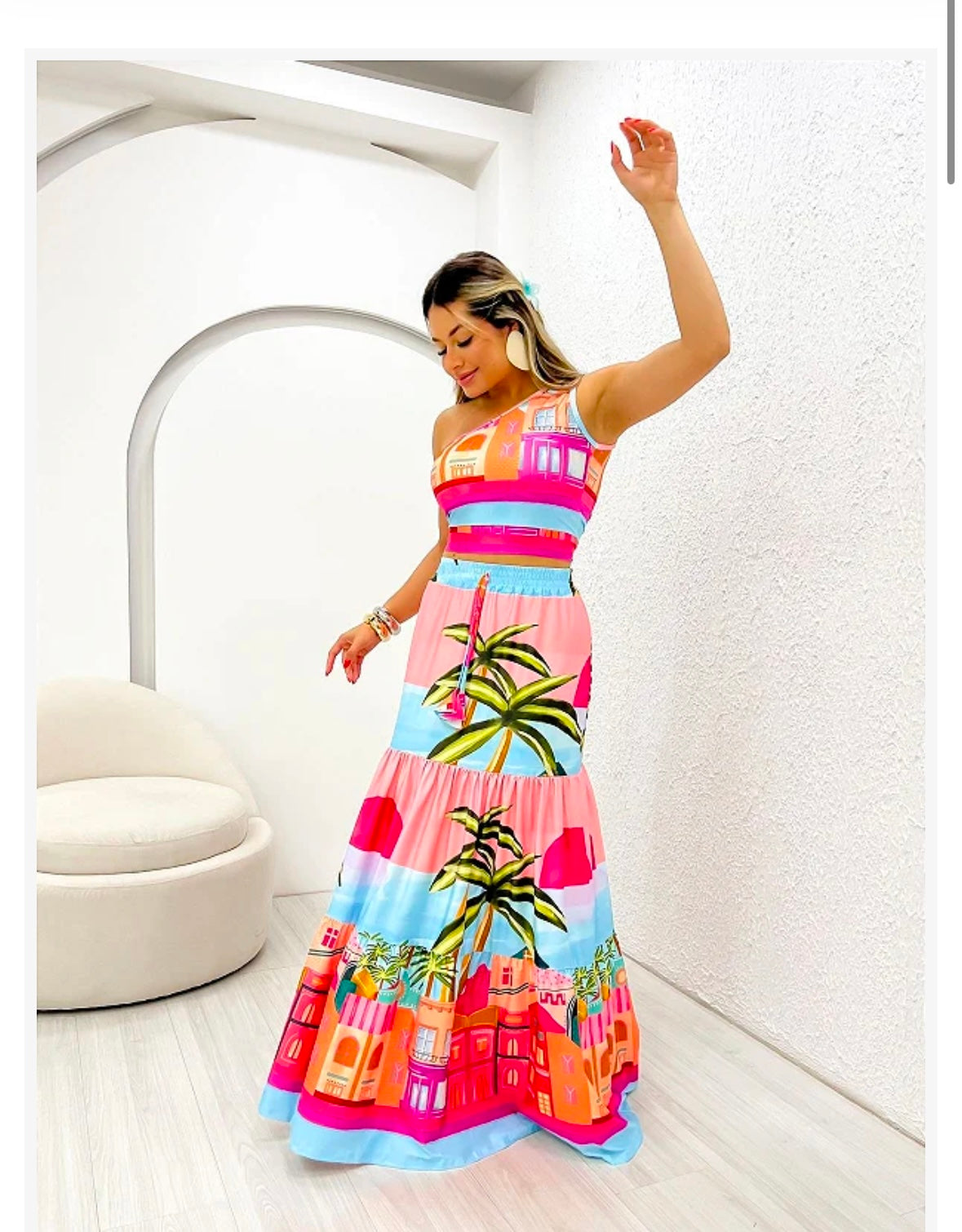 Conjunto pink palm