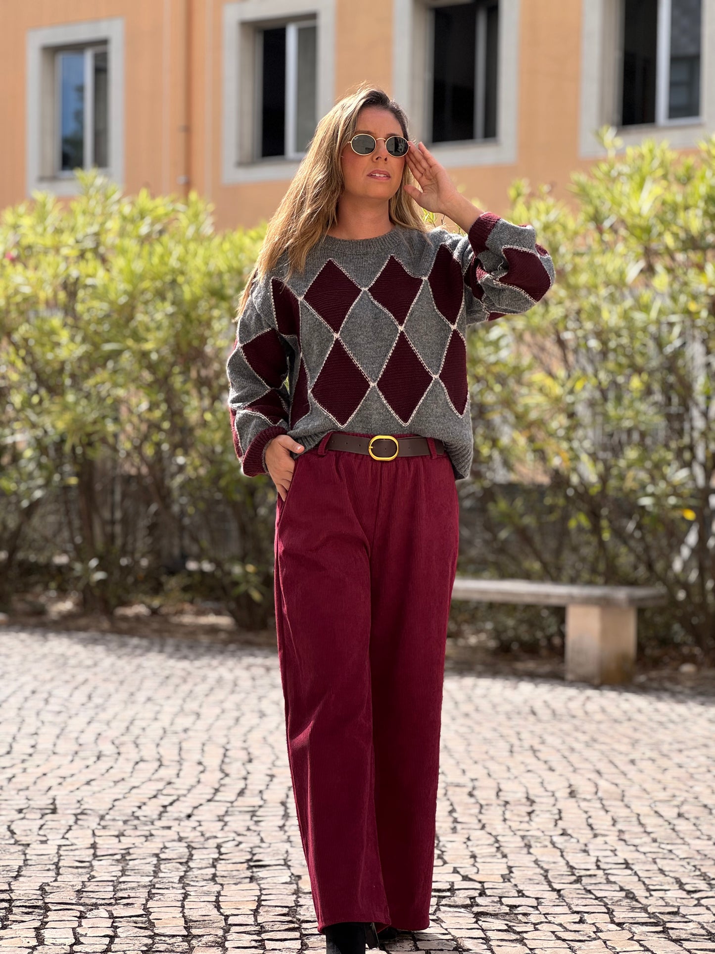 Losangos cinza basics