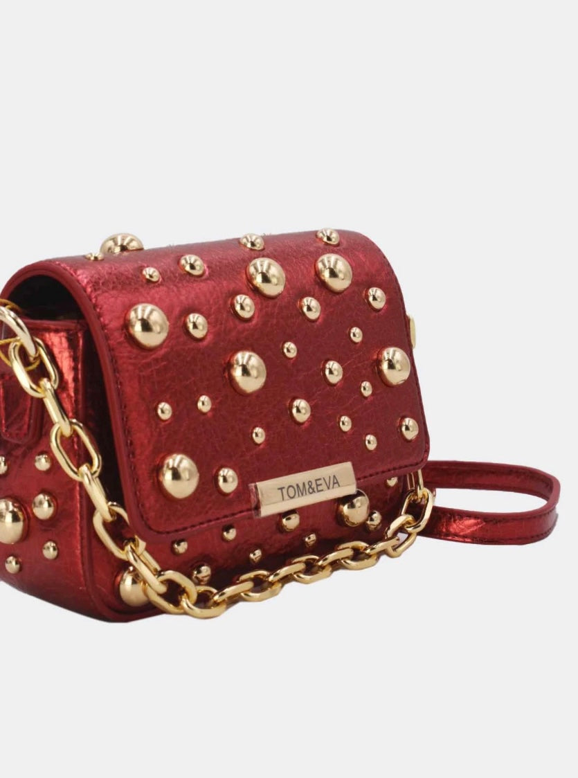 Bolsa metálica tachas