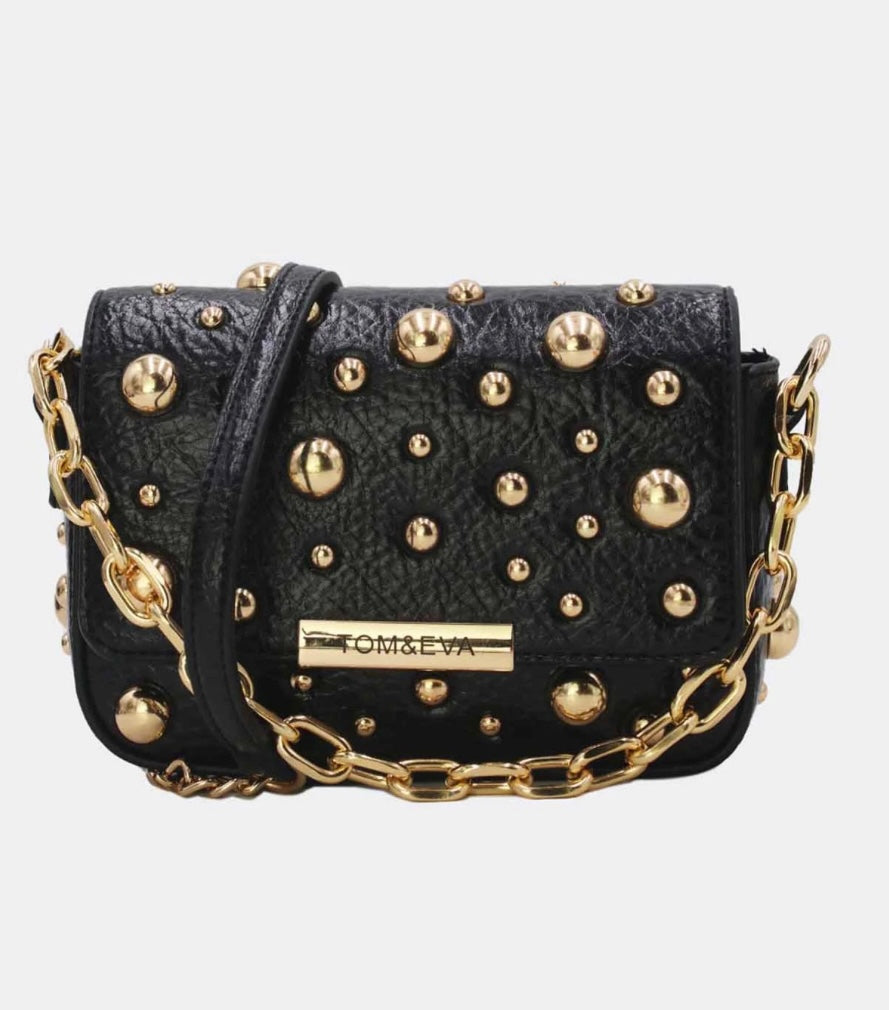 Bolsa metálica tachas