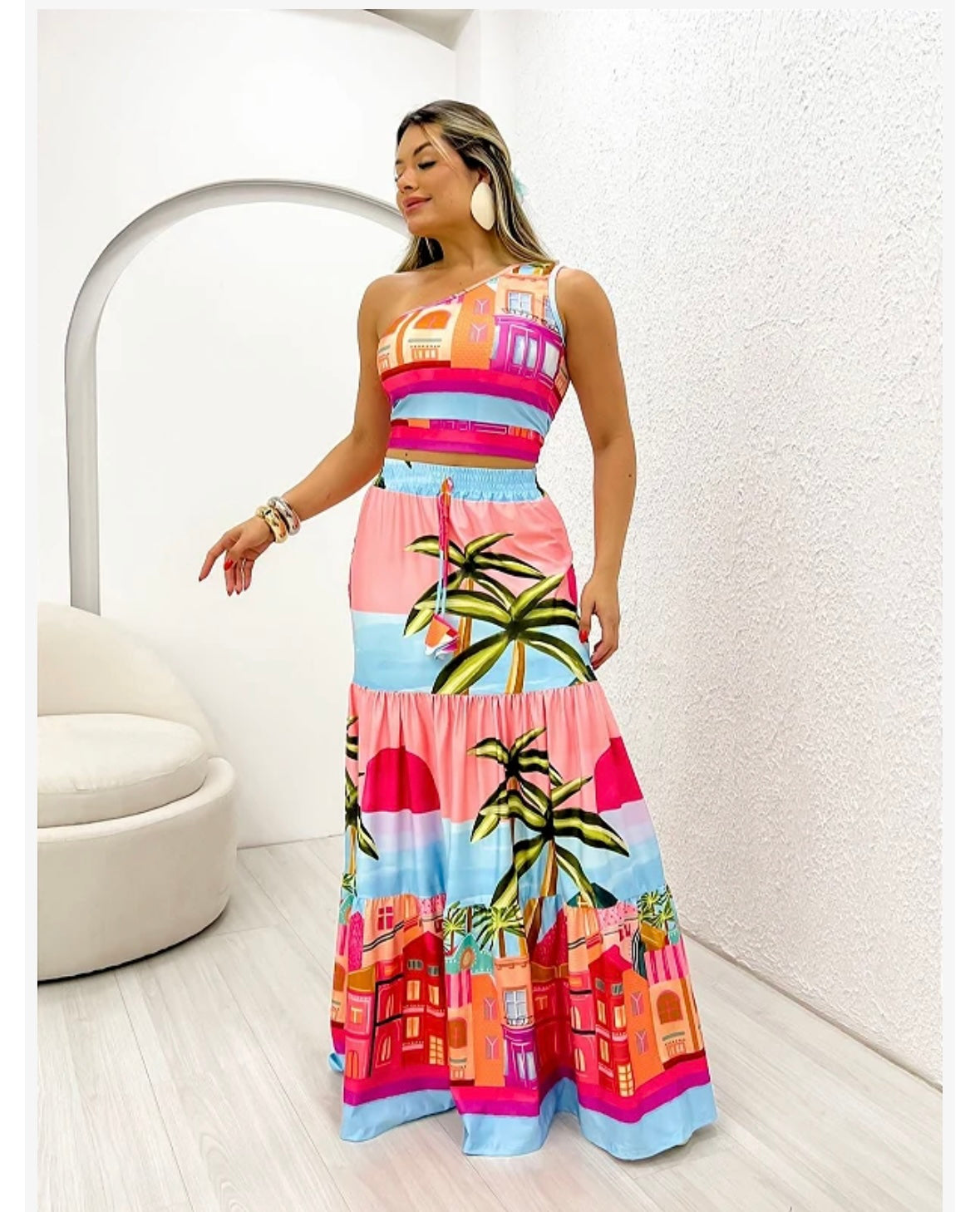 Conjunto pink palm