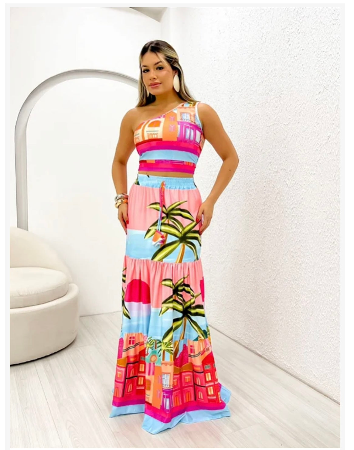 Conjunto pink palm