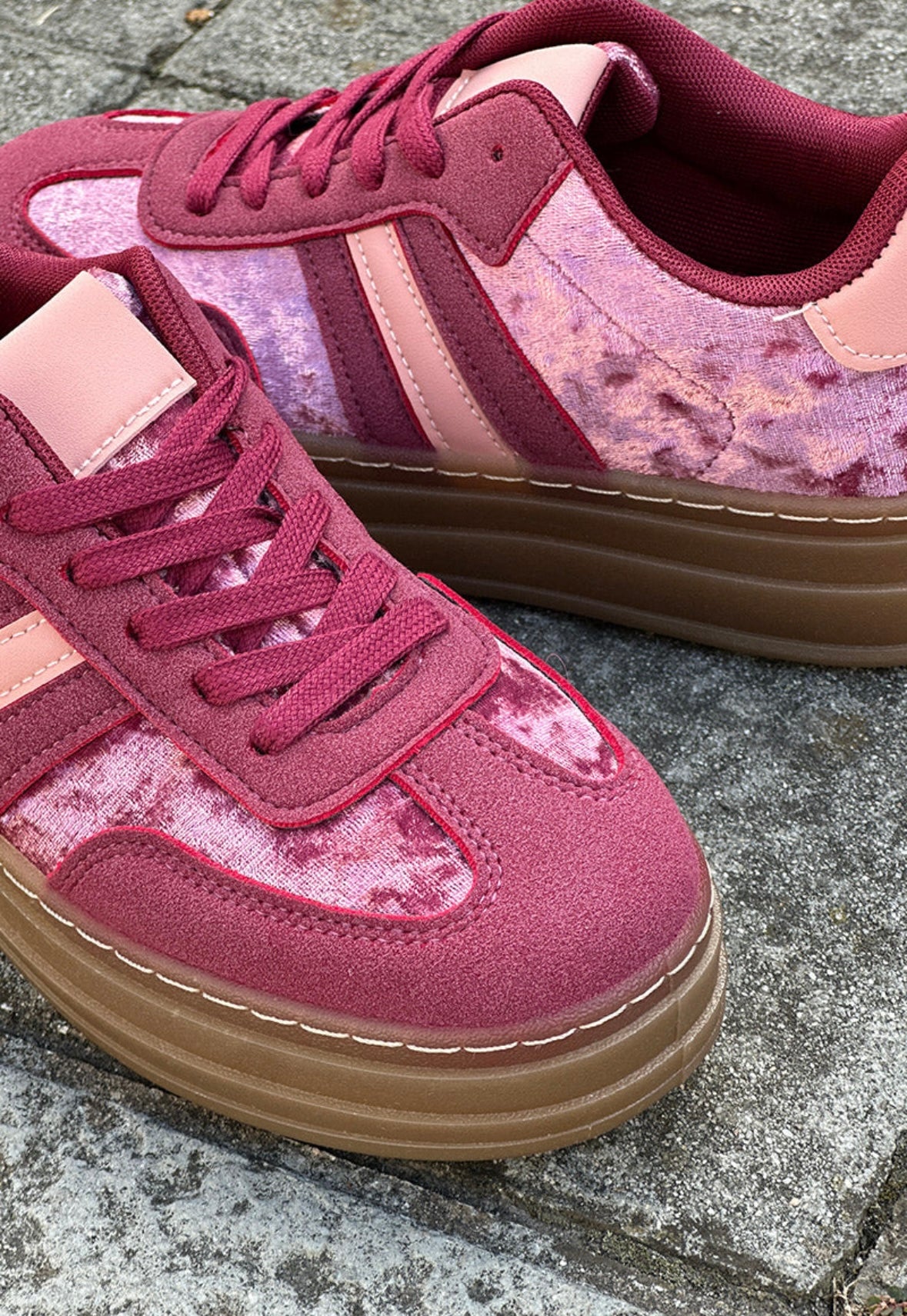 velvet sneakers