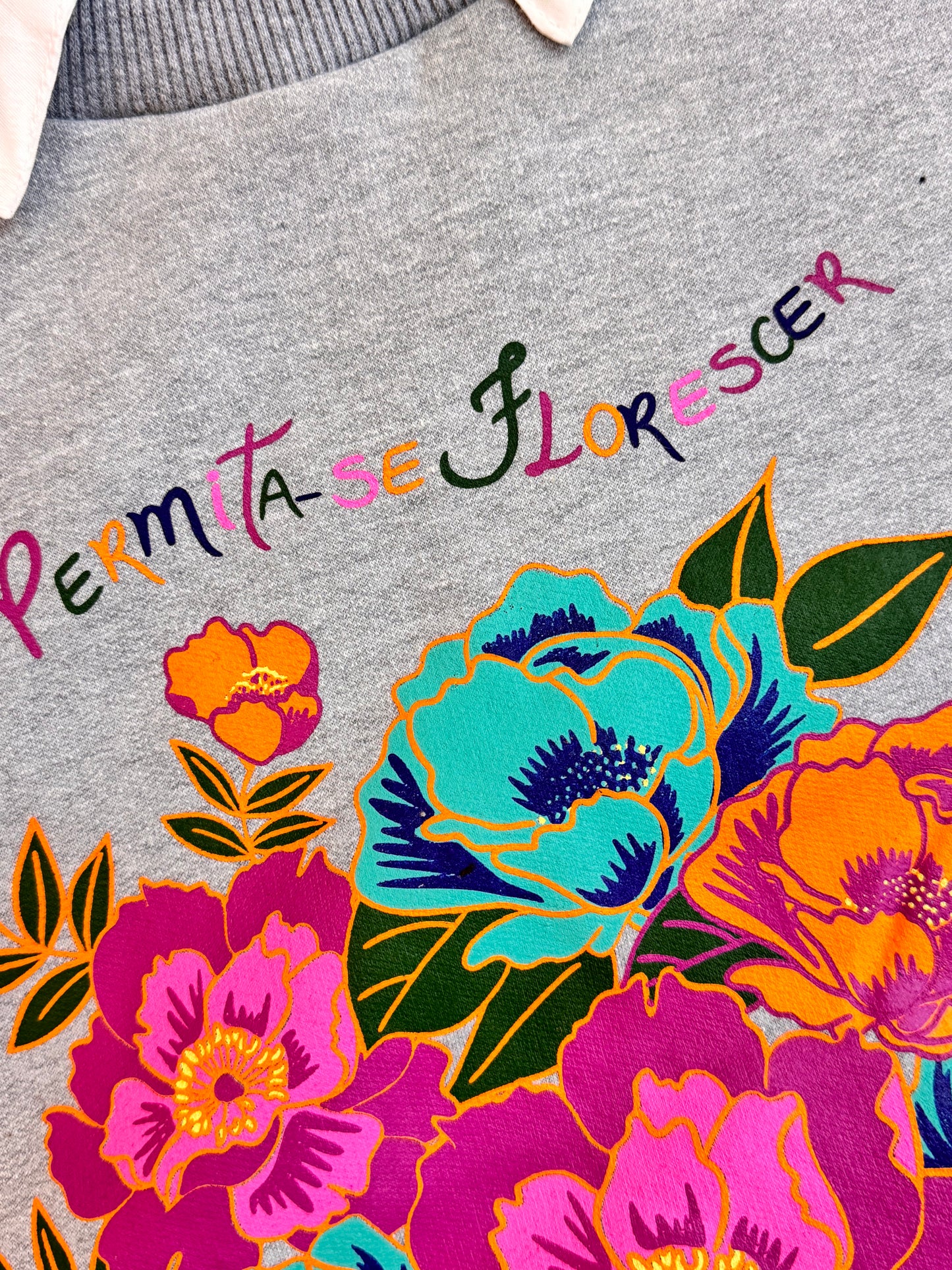 Sweat cardada cinza