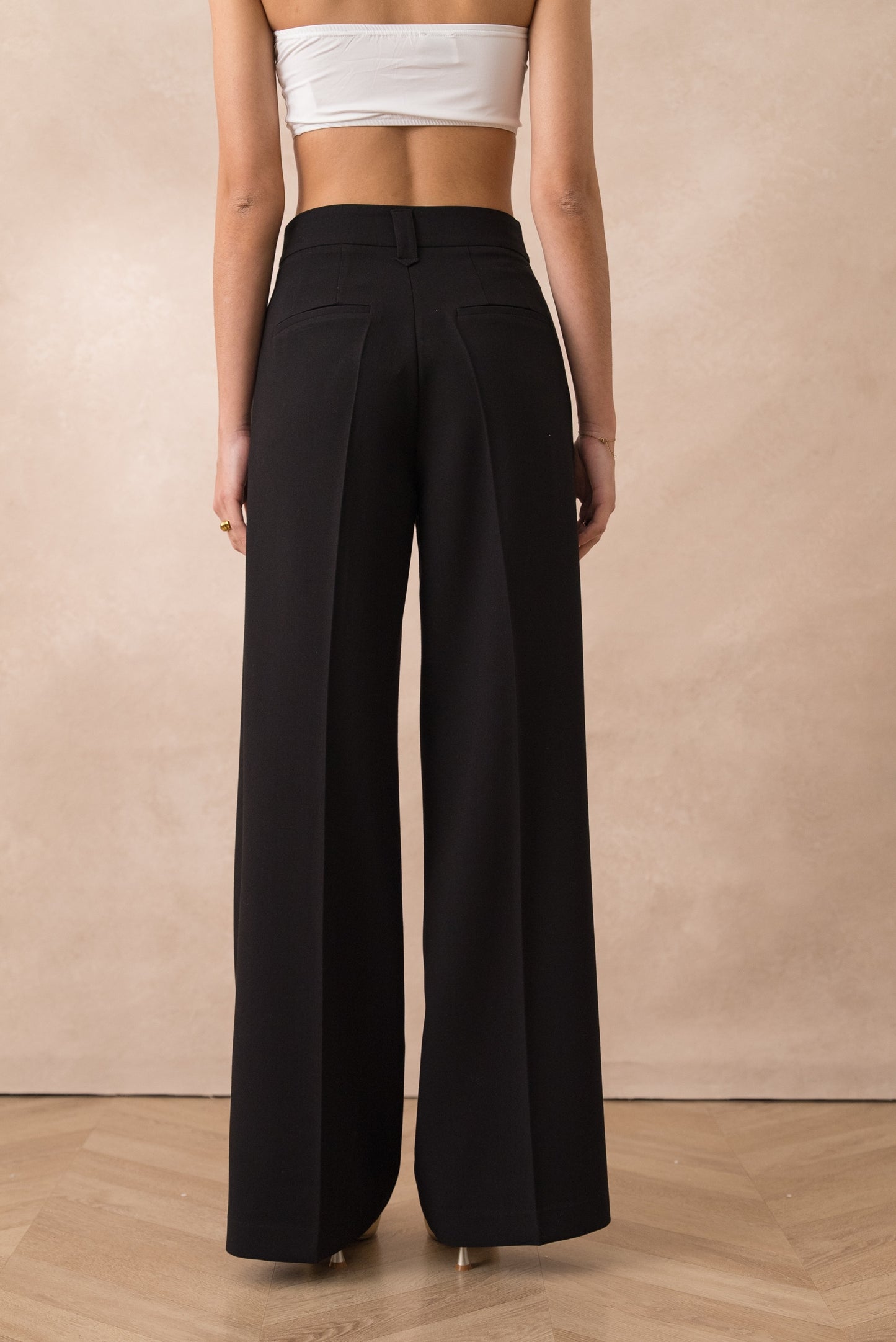 Calça plissada Straight fit