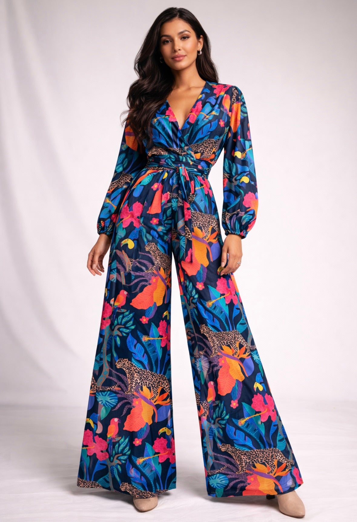 Jumpsuit velvet floresta negra