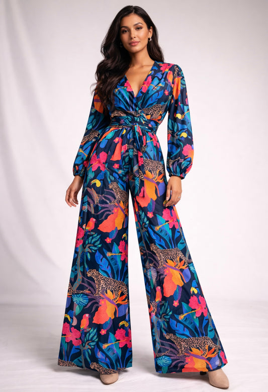 Jumpsuit velvet floresta negra