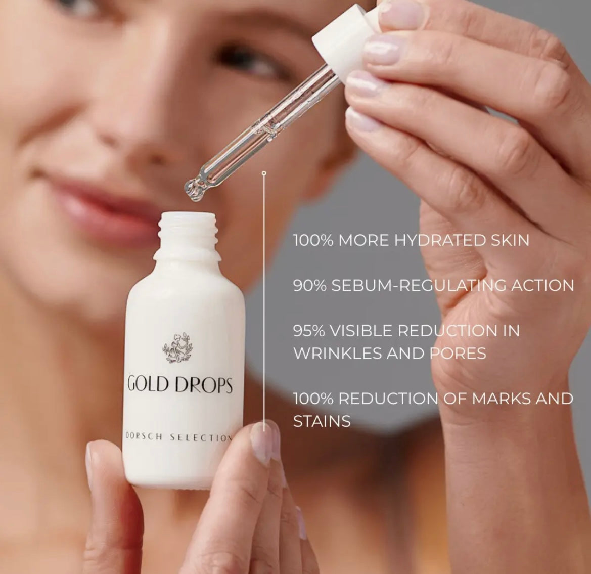 Óleo facial Gold Drops anti envelhecimento