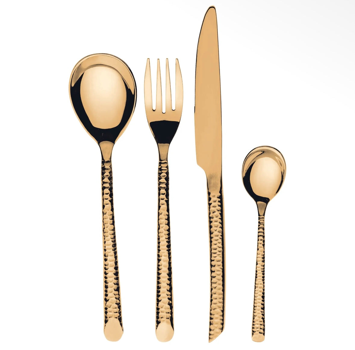 Conjunto de Talheres Malindi Dourado – 24 Peças