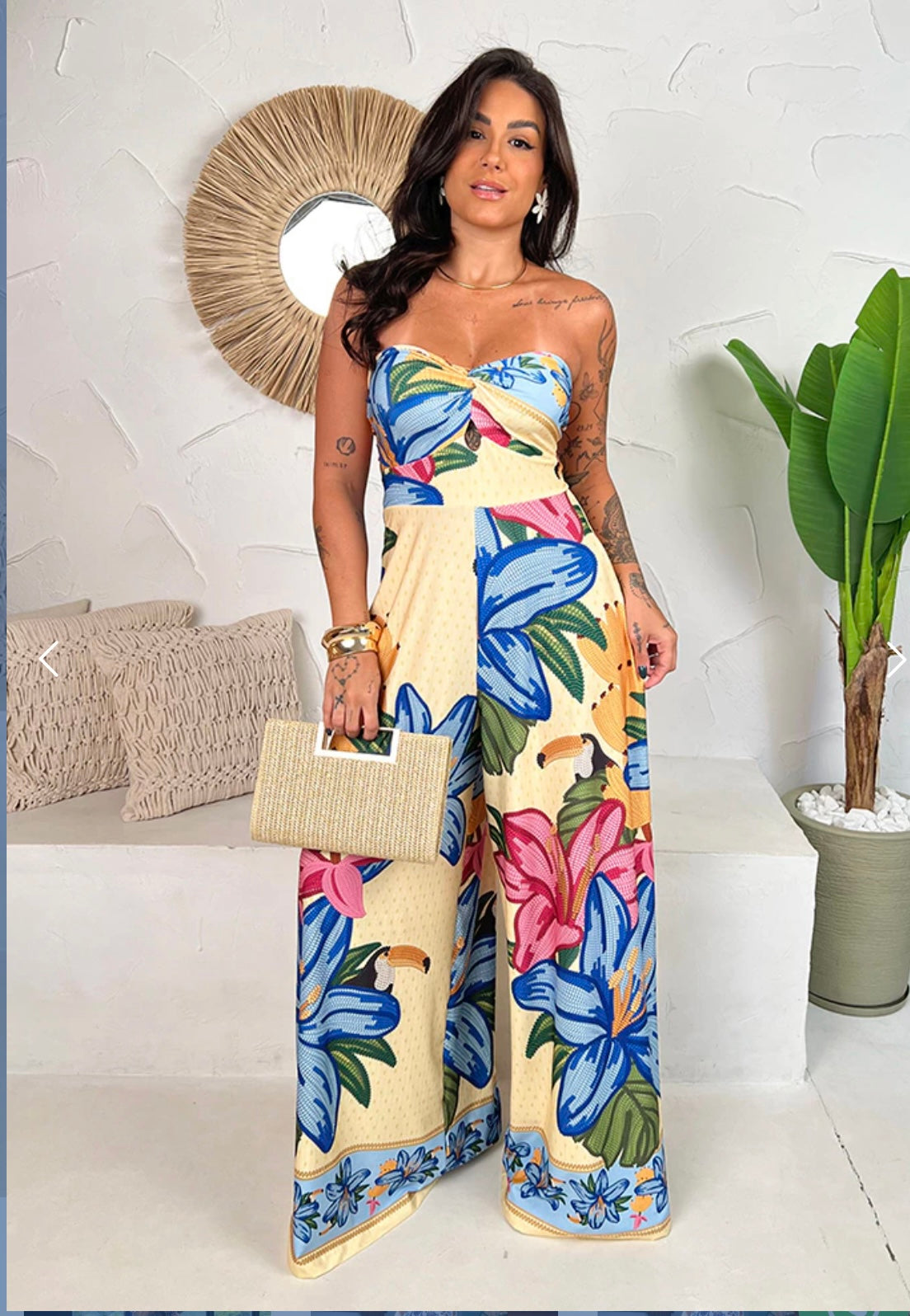 Jumpsuit jardim de azul