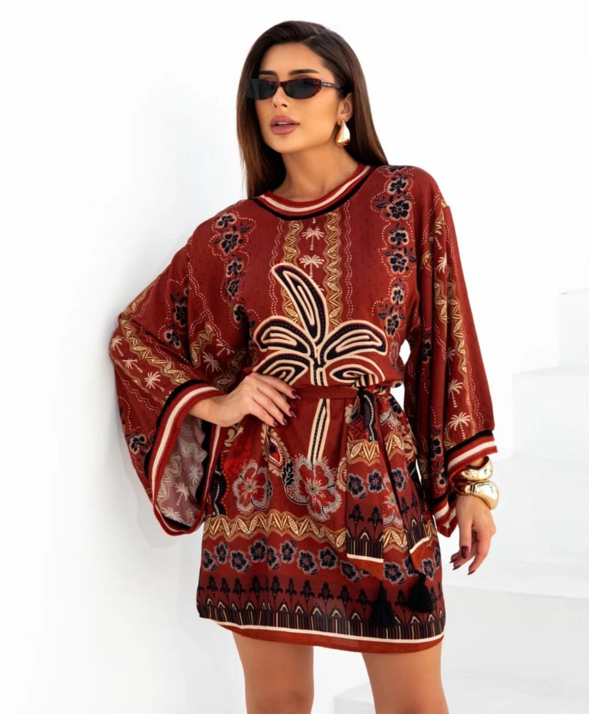 Short palm tree dress