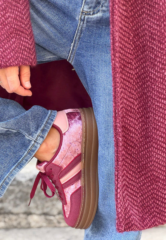 velvet sneakers