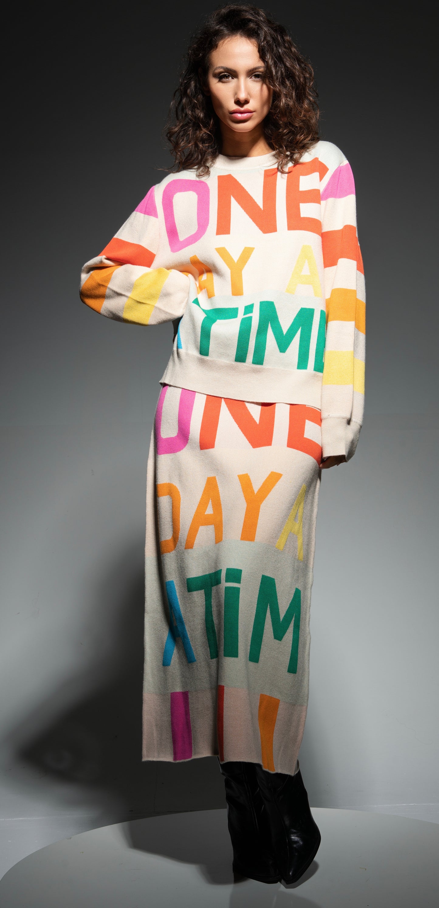 Set malha letras pérola