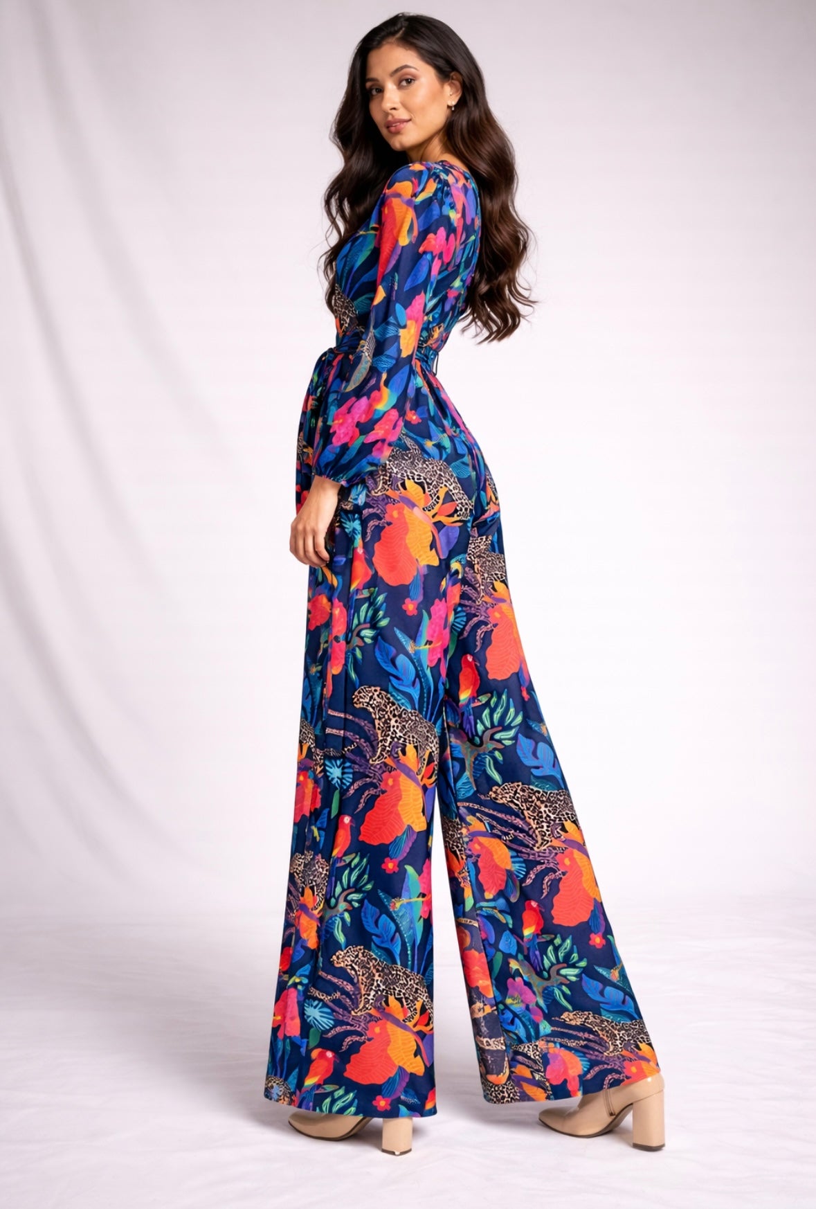 Jumpsuit velvet floresta negra