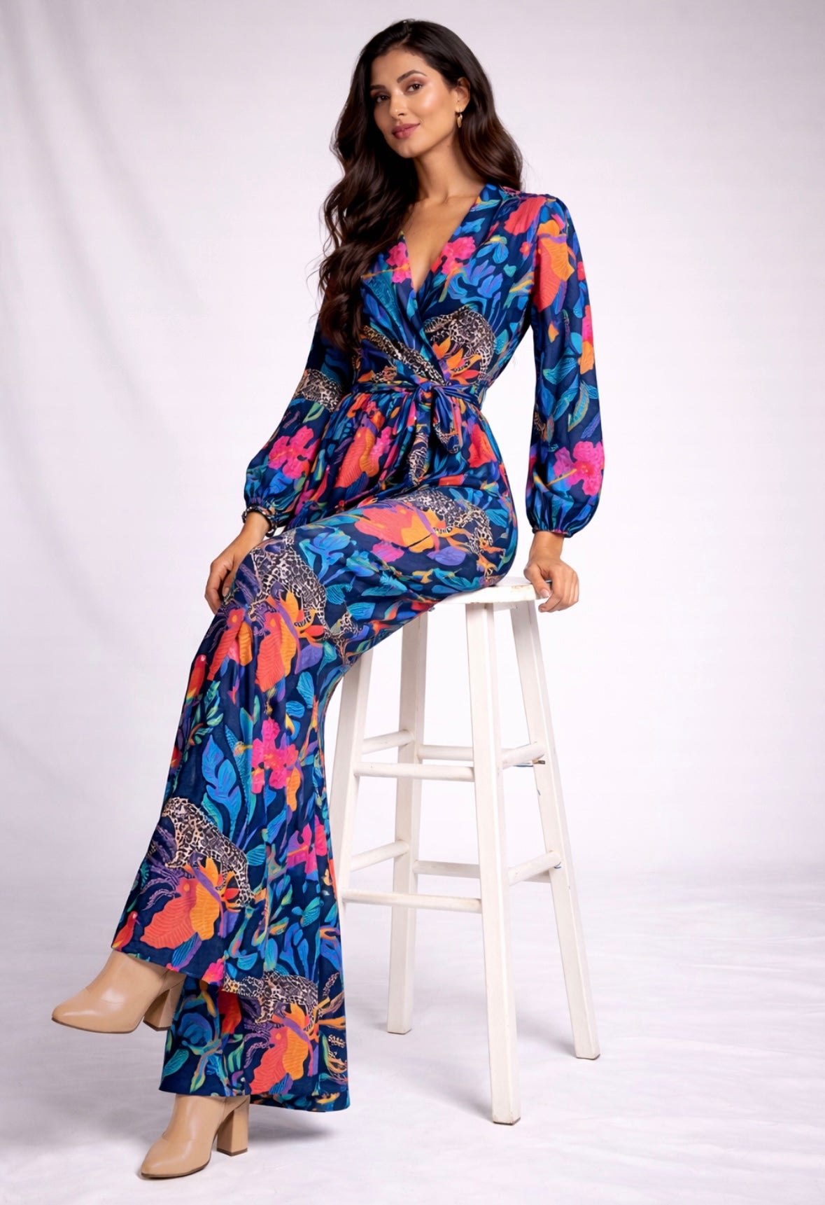 Jumpsuit velvet floresta negra