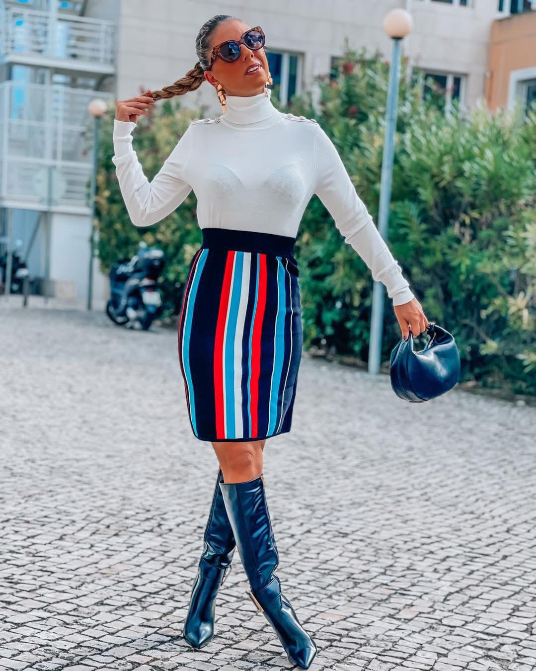 Saia riscas malha 🧶