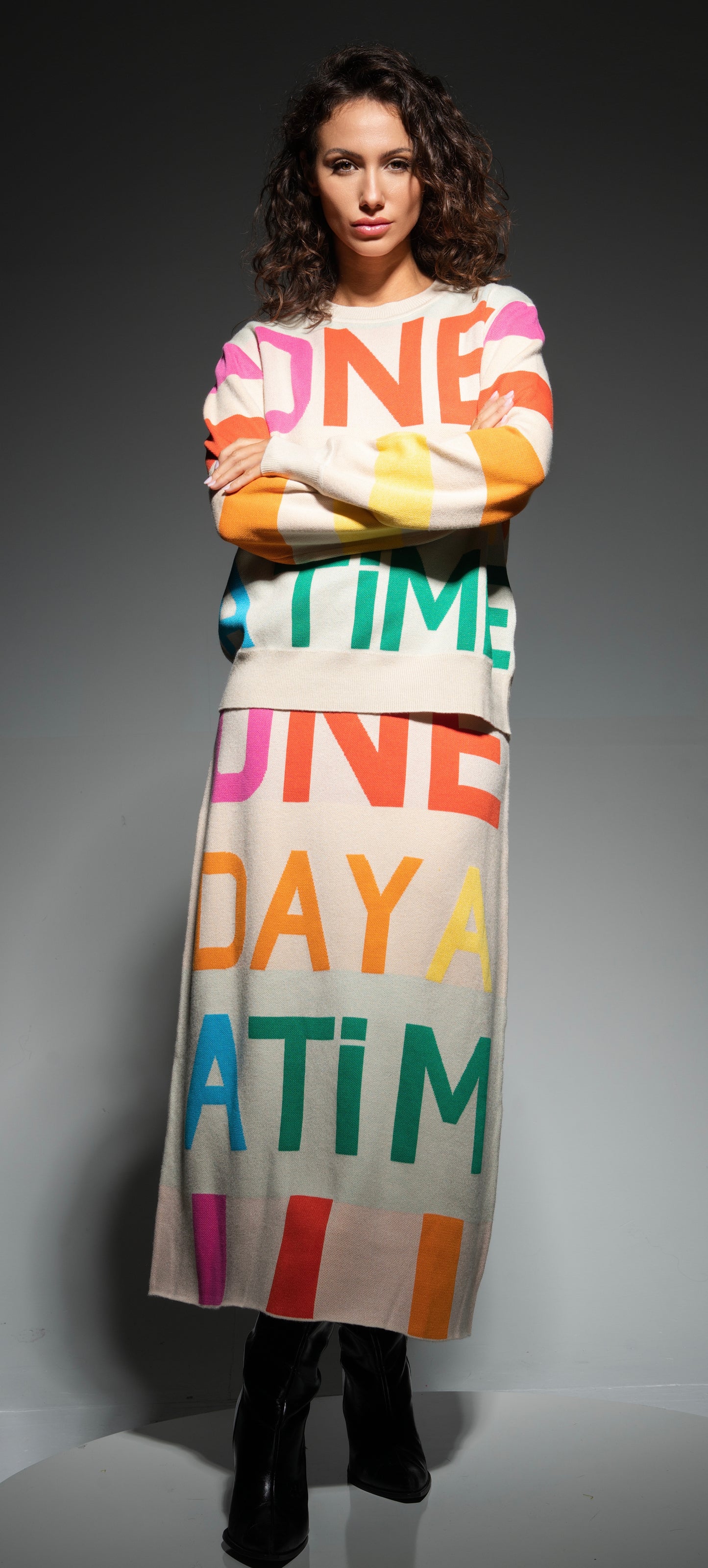 Set malha letras pérola