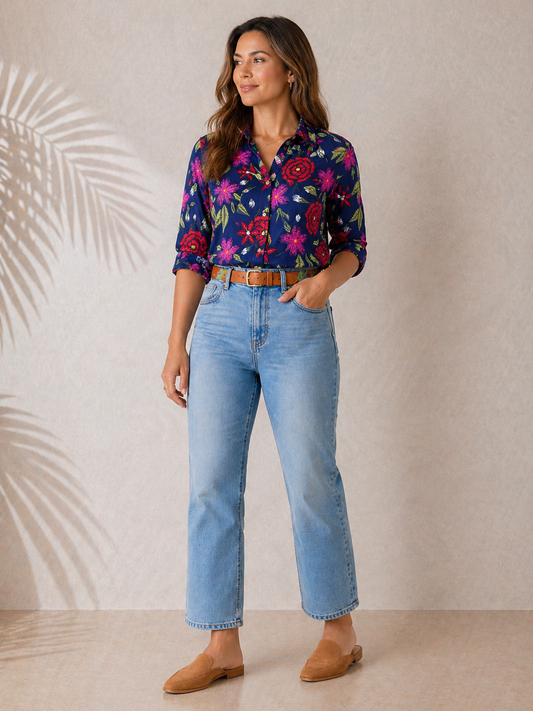 Blusa malha fria cristal