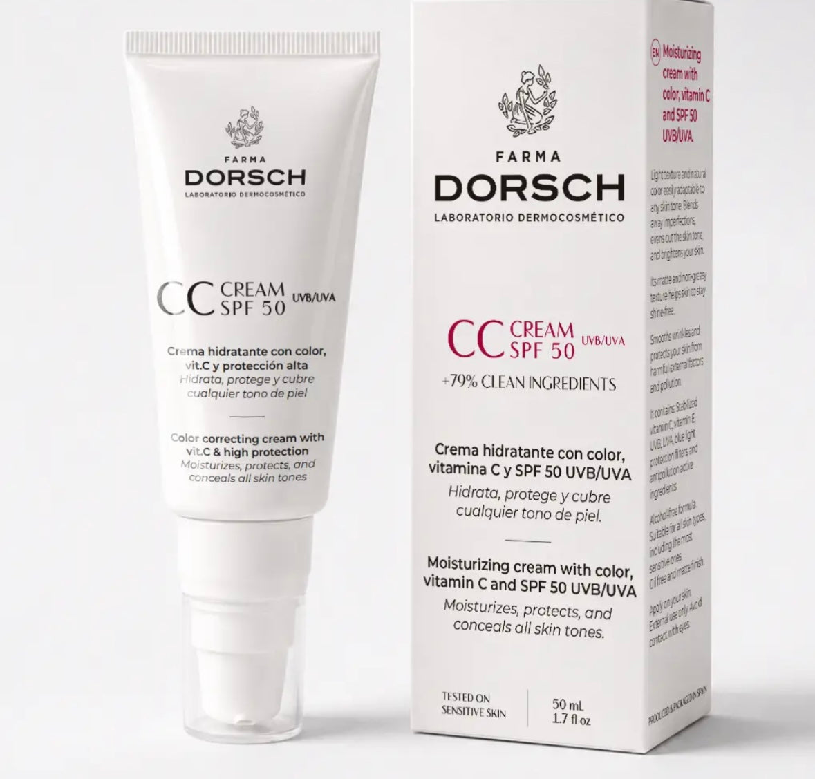 CC cream FPS 50  efeito corretor com ação antioxidante - 50 ml