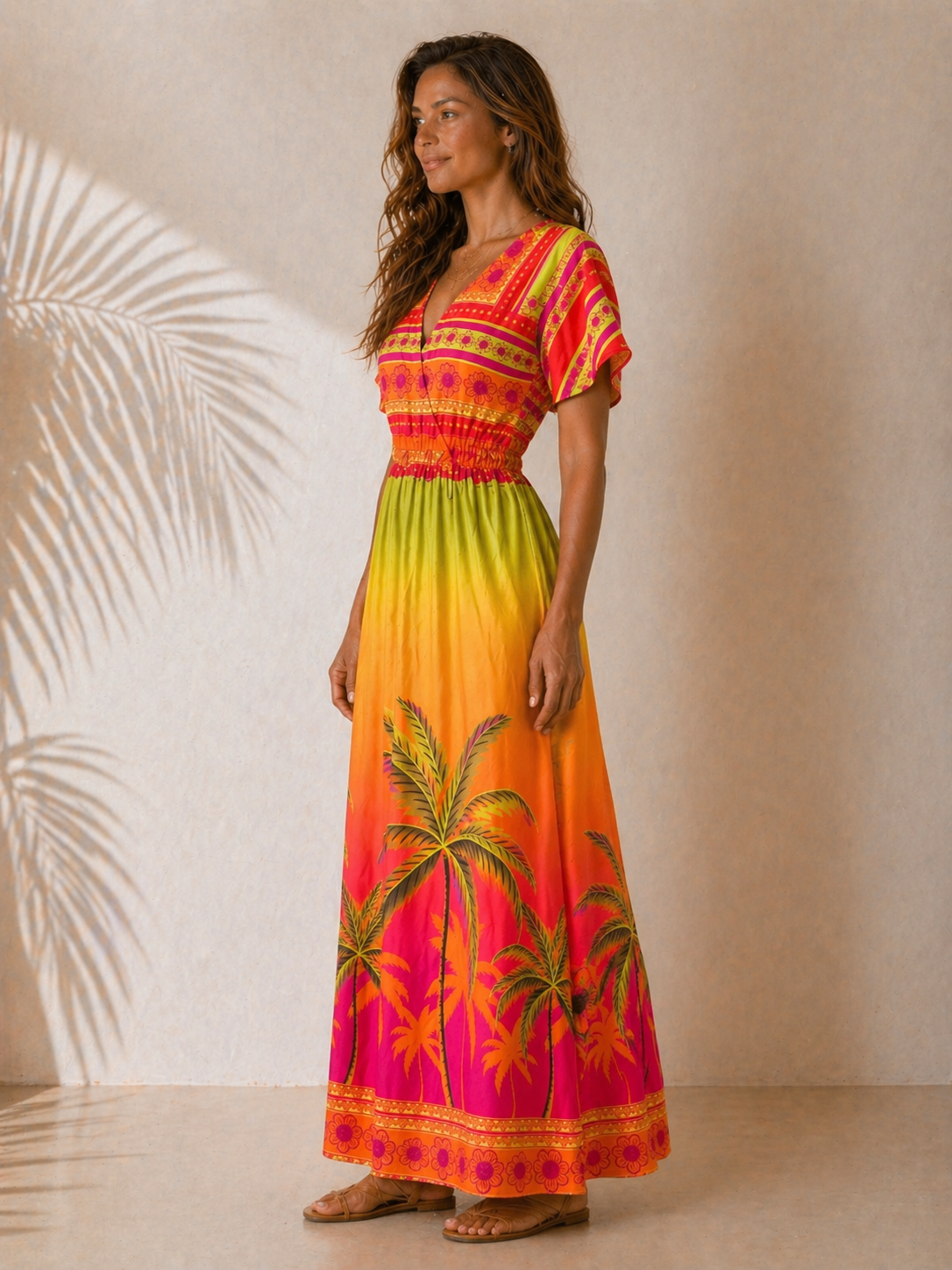 Sunset Palm Dress