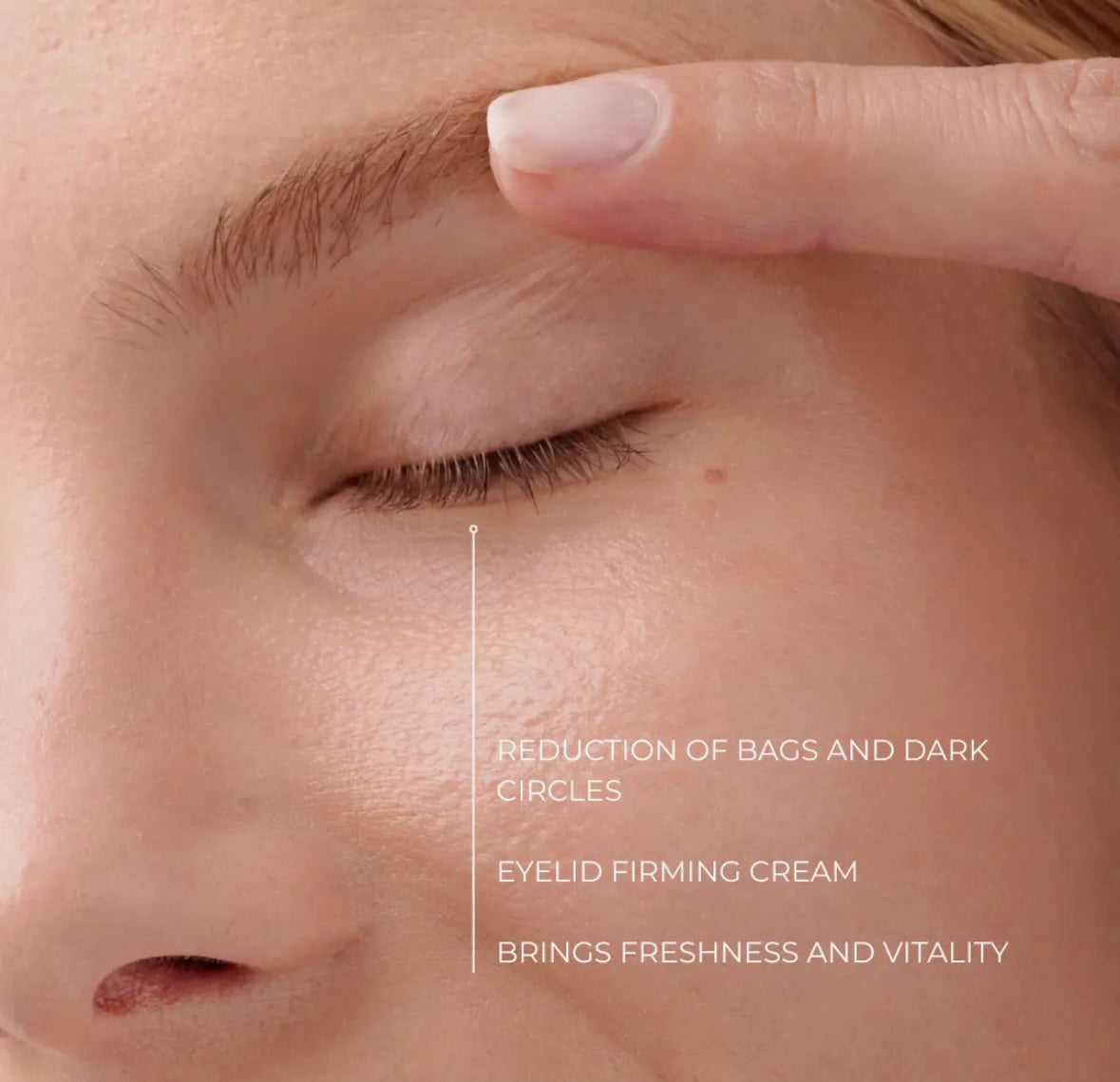 Seus olhos anti rugas e firmador do contorno ocular