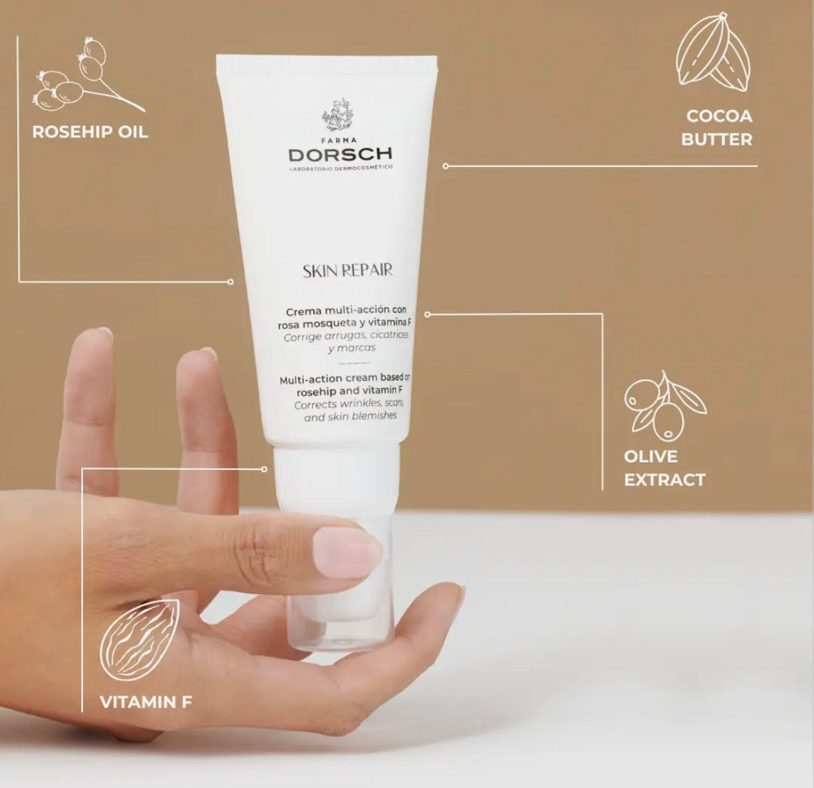 Creme reparador com óleo de rosa