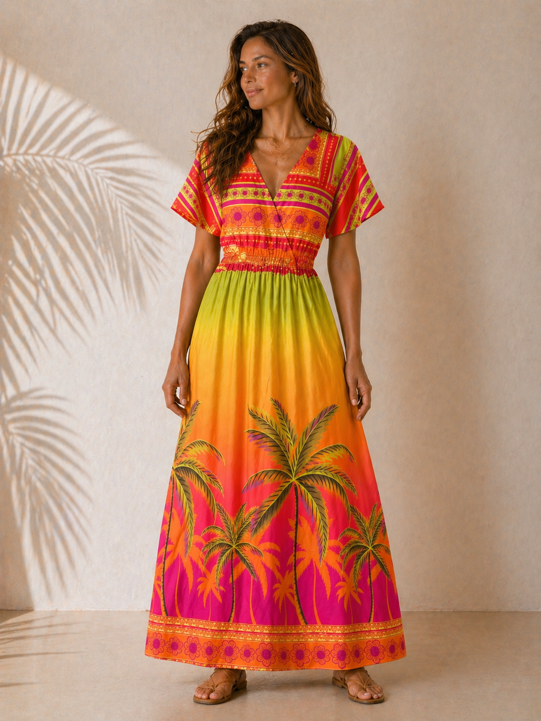 Sunset Palm Dress
