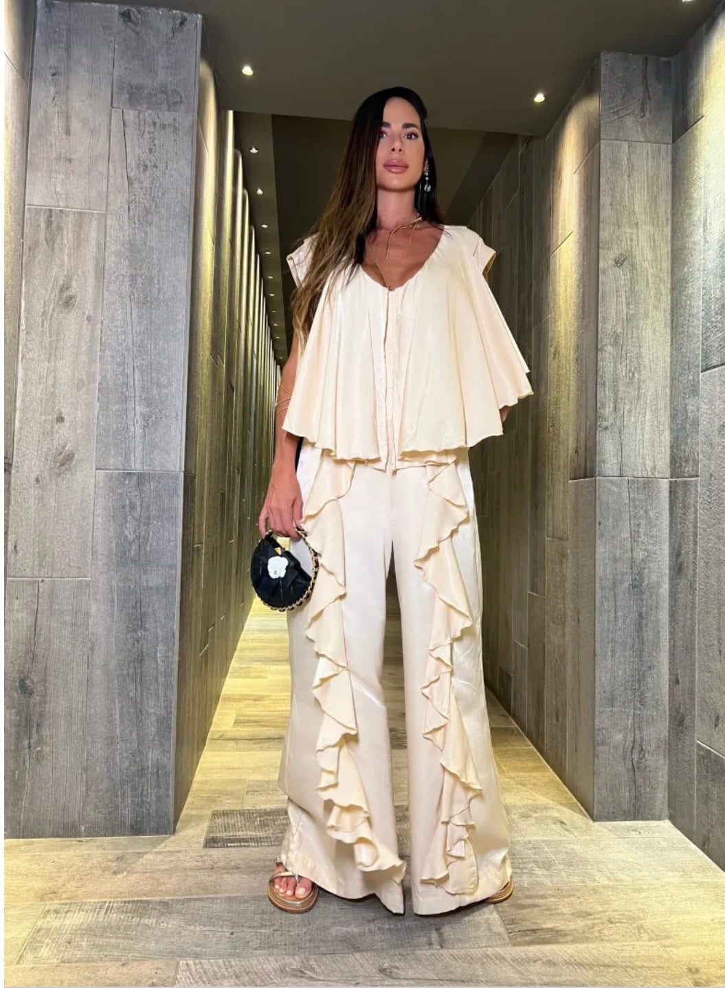 Jumpsuit areia dourada