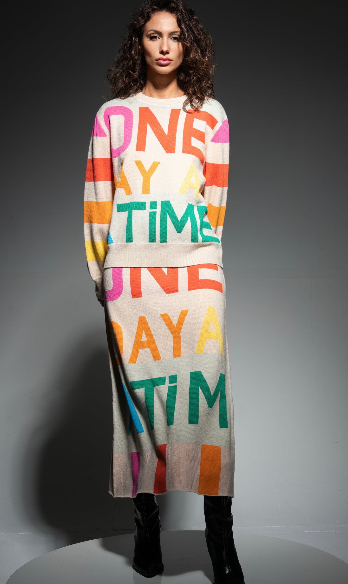 Set malha letras pérola