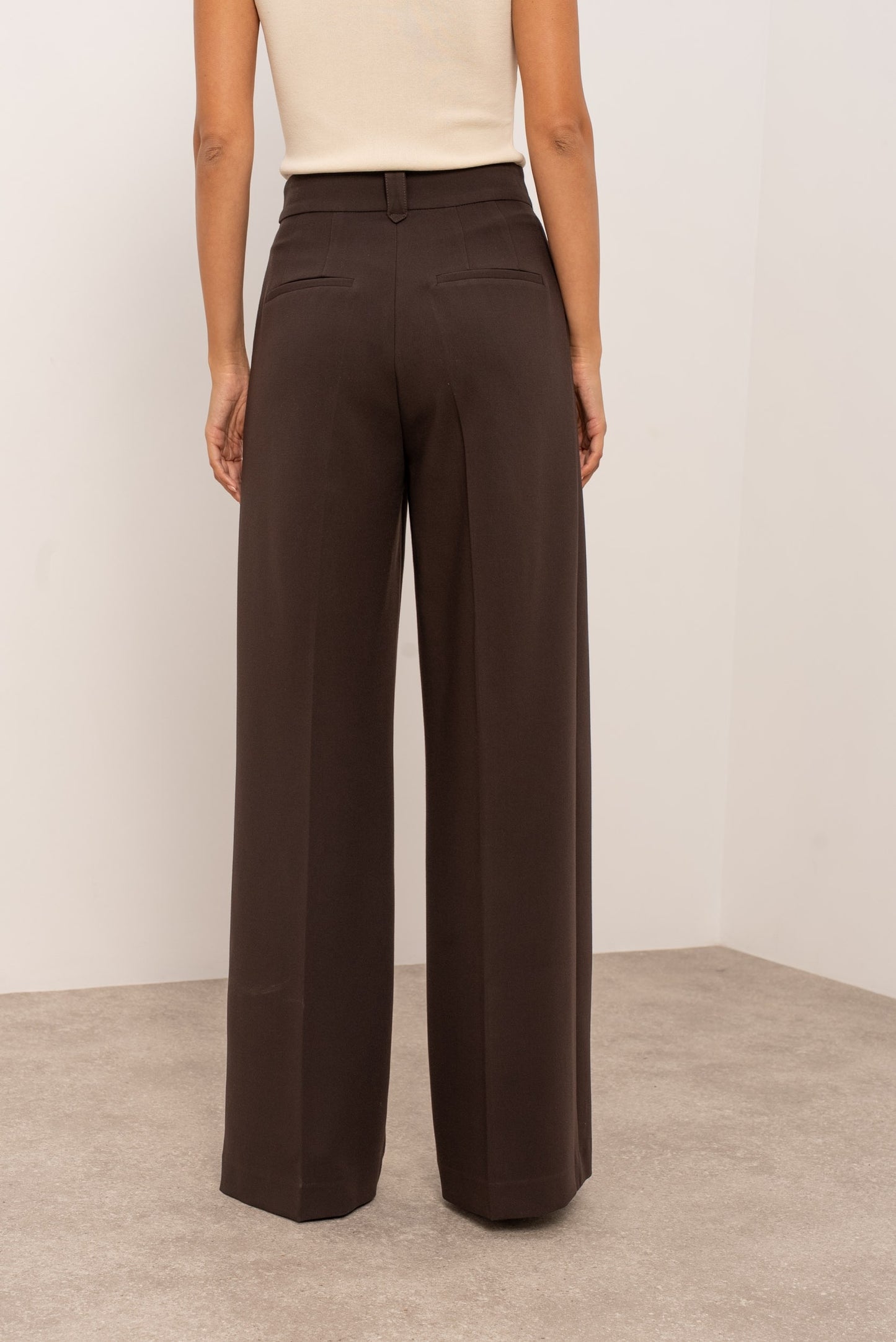 Calça plissada Straight fit